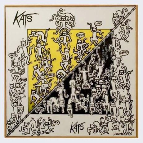 1998 - Kats fantasy - acrilico su tela  cm 70 x 70 - - -not available