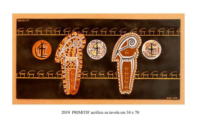 2019 PRIMITIF acrilico su tavola cm 34 x 70....................euro 400