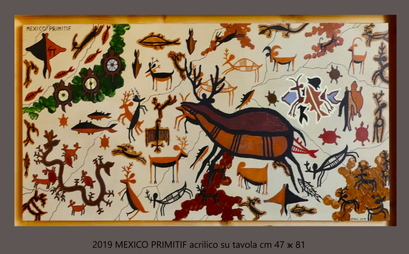 2019  MEXICO PRIMITIF  acrilico su tavola cm 47 x 81..............................euro 400