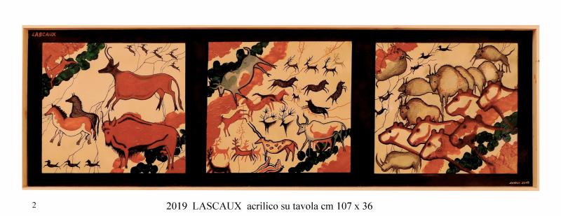 2019 LASCAUX  acrilico su tavola cm 107 x 36....................euro 600