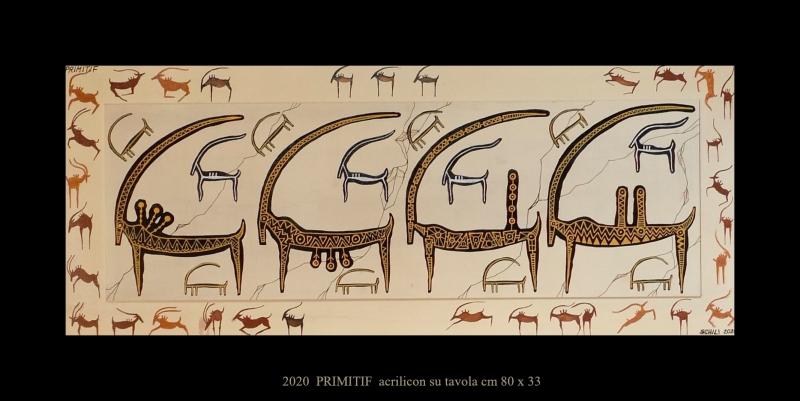 2020  PRIMITIF  acrilico su tavola cm 80 x 33........................euro 500