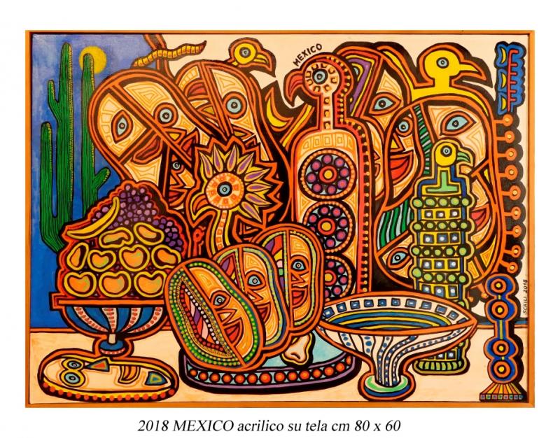 2018 MEXICO  acrilico su tela cm 80 x 60......................euro 500